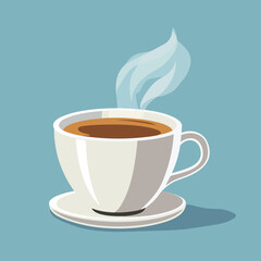 Simple flat vector illustration of a coffee cup