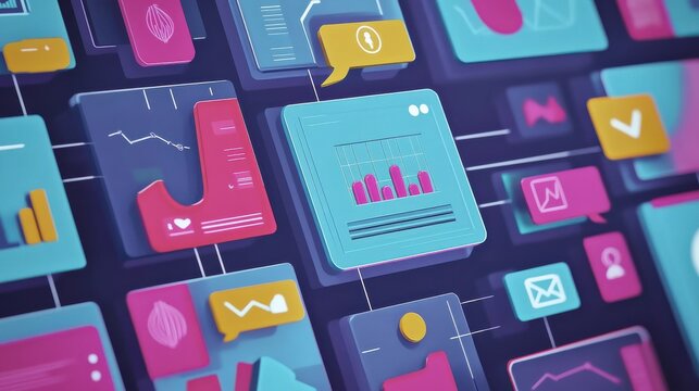 Campaign tracking and analysis abstract concept vector illustration set. Marketing campaign management, video content, email marketing, social media metrics, audience engagement abstract metaphor. il