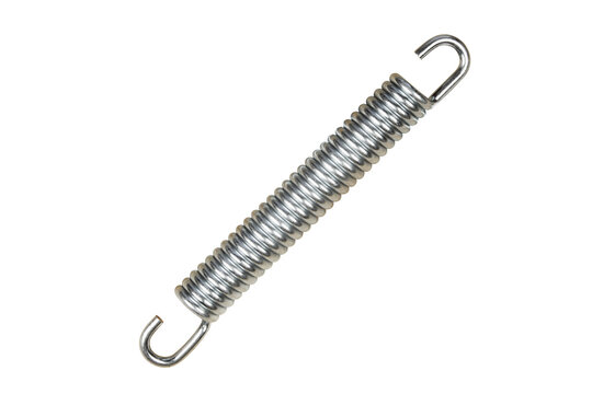 Spring steel push design on white background