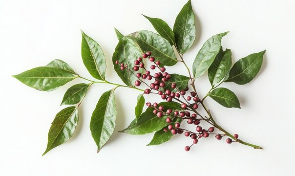 Leaves of false pepper tree Peruvian pepper, pink pepper tree, Schinus molle