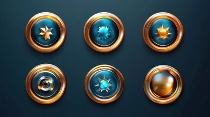 American presidential election badges and vote labels. Badges and signs for presidential elections