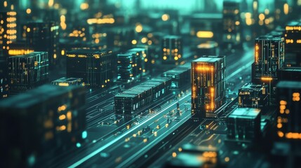 Obraz premium Logistics network, futuristic global trade routes, 3D illustration. 