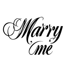 Marry me lettering vector