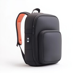 Sleek Modern Backpack Design with Vibrant Orange Accents