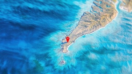 Detailed map of affected islands in the Pacific region, illustrating the geographical impact of recent natural events. Core concept: Visual representation of environmental changes and their localized