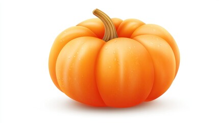 Obraz premium Orange Pumpkin on White Background