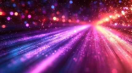 Fototapeta premium A vibrant abstract image featuring a burst of light radiating from a central point,