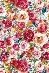 Elegant Pink and White Watercolor Flowers for Chinese New Year Celebration