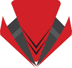 Dynamic Red and Black Geometric Gaming Logo