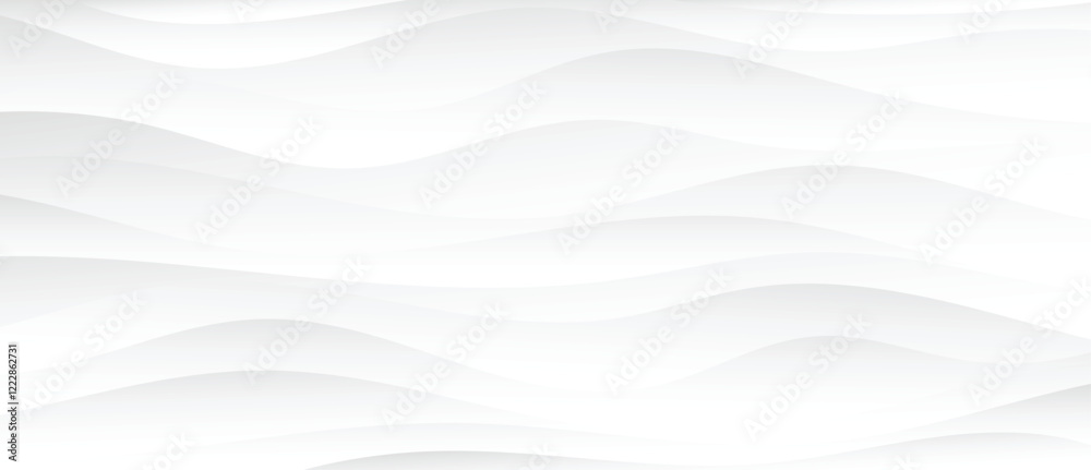 Poster white abstract wavy texture. modern light background with waves.