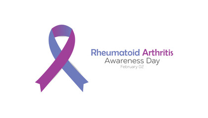 February is Rheumatoid Arthritis Awareness Day. Vector template Design for banner, greeting card, poster, prints, social media post ,flyer , T shirt with background.