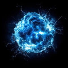 Bomb sci-fi explosion effect electric blue accessories.