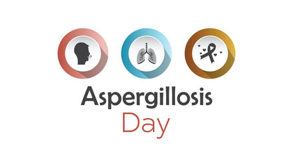 February is World Aspergillosis Day. Vector template Design for banner, greeting card, poster, prints, social media post ,flyer , T shirt with background.