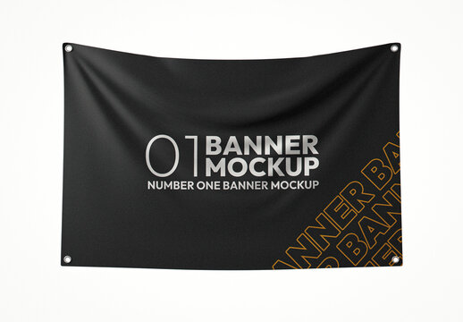 Textile Banner Mockup