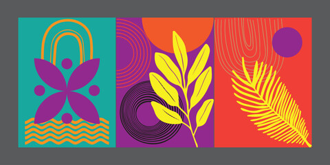 Modern poster geometric shape abstract background for design and creative, printable and easy to edit