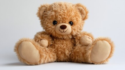 Obraz premium Cute teddy bear on white background