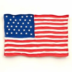 Fototapeta premium american flag isolated on white