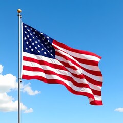 Obraz premium american flag on sky
