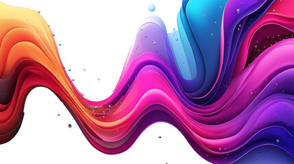 Dynamic Abstract Wave Artwork with Vibrant Gradient Colors and Fluid Motion