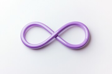 Naklejka premium Symbol of infinity in vibrant purple color, showcasing smooth cu