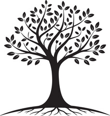 Obraz premium Isolated black black tree icon Vector, black black tree Silhouette,black black tree icon set, black black tree for logo,color black black tree Vector illustration, Vector Graphic, EPS 10 , clip art wo