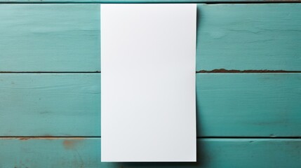Fototapeta premium Simple white sheet on rustic wood surface