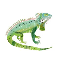 Obraz premium Cute iguana animal illustration