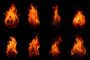 Fototapeta premium fire burning on black background