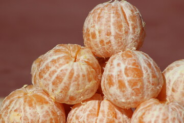 Close up of Tangerines without peel