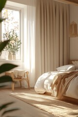 Bedroom interior with furniture