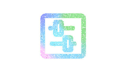Icon sliders h square is made up of LED square shapes. There are bright diodes and there are black dead diodes
