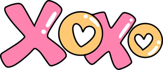 Cute duck, flowers, hearts, love valentine, hand drawn