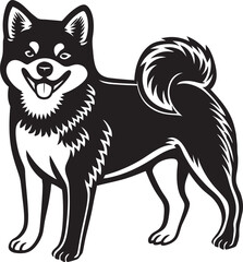 Alaskan Klee Kai Dog Silhouette