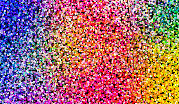 Abstract mosaic colorful rainbow beads, sea glass particles, shimmering turquoise glitter, iridescent surface, dense pixelated texture, vibrant oceanic hues. abstract pointillize gradient background