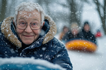Joyful Winter Sledding Adventure