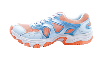 Sporty running shoe with modern design and vibrant colors