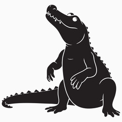 illustration of a crocodile silhouette 