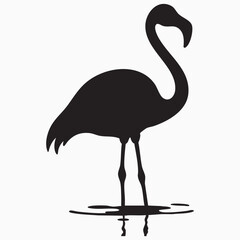 Fototapeta premium illustration of a flamingo silhouette 