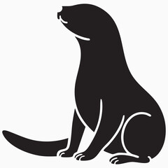 otters silhouette 