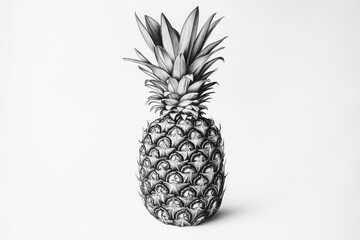 Pineapple black and white