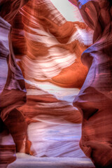 The image is of a canyon with a red and white color scheme