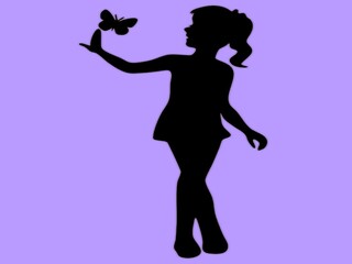 silhouette of a girl