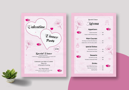 Valentine Day Party Dinner Menu