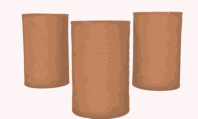 food metal tins with cardboard cover 3d