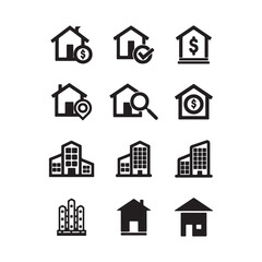 House Icons Set Vector Design
