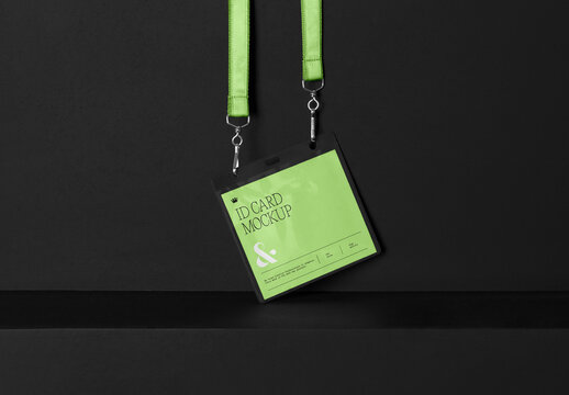 ID Card Holder Mockup