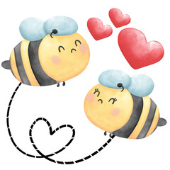 Bee and honey
