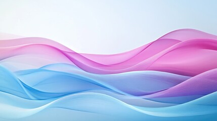 Blue and Pink Abstract Waves