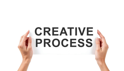 hand holding a page, Creative Process