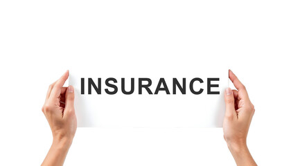 hand holding a page, Insurance